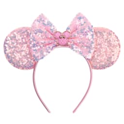 Disney Valentine's Day Mickey Headband Children Sequins Bow Hairband For Girls Children Featival Party DIY Headwear Accessories