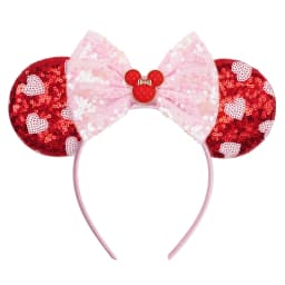 Disney Valentine's Day Mickey Headband Children Sequins Bow Hairband For Girls Children Featival Party DIY Headwear Accessories