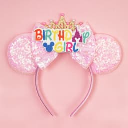 Disney Valentine's Day Mickey Headband Children Sequins Bow Hairband For Girls Children Featival Party DIY Headwear Accessories
