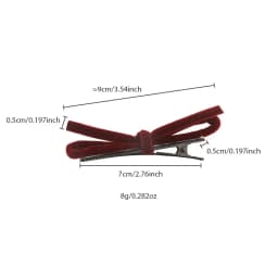 Fall/Winter New Arrivals: Korean Style Fashion Sweet Colorful Velvet 3D Bow Hair Clips, Straight Clips, Duckbill Clips
