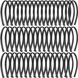50pcs Plastic Satin Headbands 1cm Plastic Hairbands Women DIY Handmade Headband for Flower Bows Children Kids Hair Accessories