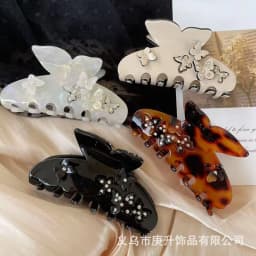 1pc New acetate butterfly gripper, large shark clip, high-end hair sensing clip, decorative hair gripper