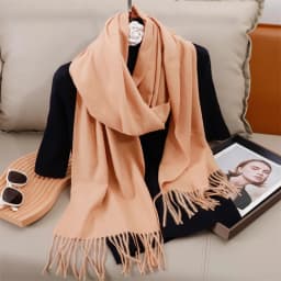 51Color Solid Women Winter Scarf Warm Thicken Cashmere Shawl Outdoor Tassels Pashmina Lady Wrap Windproof Scarves Fashion Luxury
