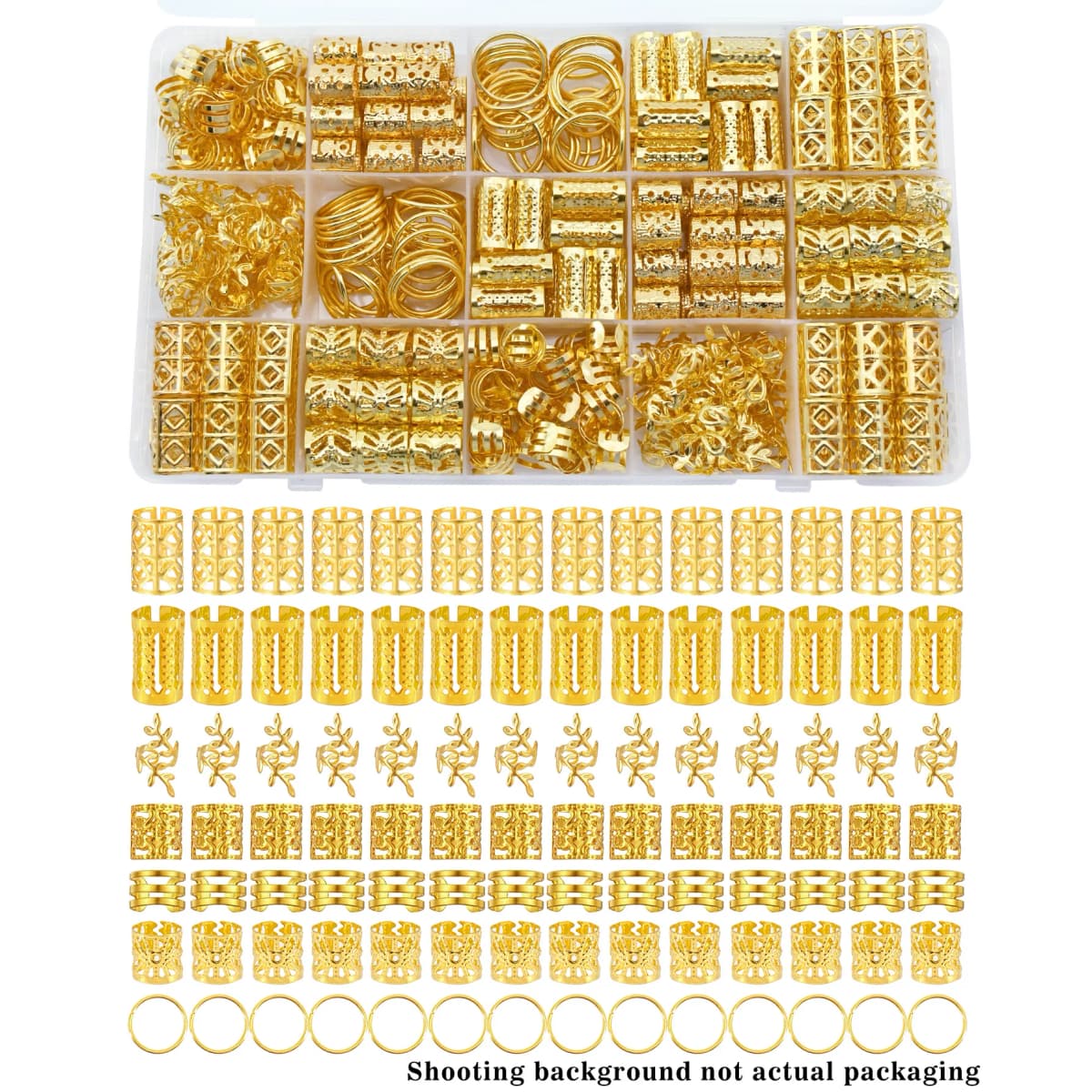 70Pcs Hair Beads Hair Cuffs Braiding Hair Rings Alloy Hair Charms For Loc Braids Hair Adjustable Metal Braid Hair Jewelry