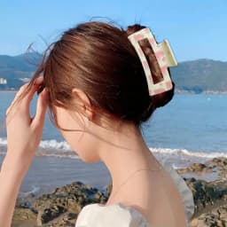 5pcs Simple Large Hollow Square Versatile Hair Accessories, Suitable for Back-to- Season Gift Giving Suitable for Thick Hair