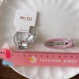 Korean Glossy Hair Clips New Silver Pink White Bangs Side Barrettes for Girls Sweet Non Slip Double Wear 2pcs