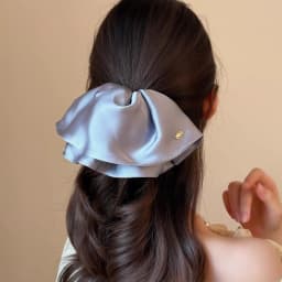 Satin Large Bow 4CM Hair Claw Clips Ponytail Holder Women Girls Hair Barrettes Clamps Hairpins Hair Accessories Fashion