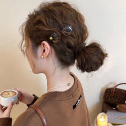 1PC Cute Mini Glasses Hair Clips with Smile Face, Trendy Hair Accessories for Women, Unique Hair Decor