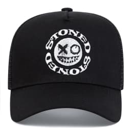 Unisex STONED Smiley Face Embroidery Baseball Net Caps Spring and Summer Outdoor Adjustable Casual Hats Sunscreen Hat Sports Cap