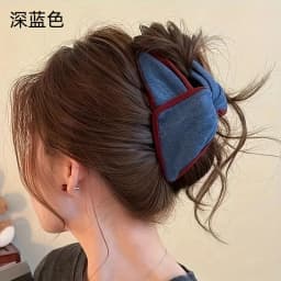 Single Vintage Hair Clip Bow Retro Elegant Hair Accessory for Ponytails & Updos, No-Slip Hair Claw Clip for Women