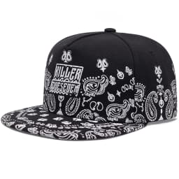 2025 New West Coast Cashew Flower Street Hip Hop Hat Outdoor Cycling Skateboard Hat Sunshade Hat Neutral Flat Edge Baseball Hat