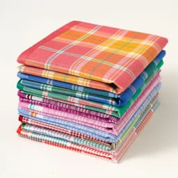 3Pcs Women's Pure Cotton Plaid Handkerchief Contrasting Color Matching Thin Wipe Soft Sweat Hand Towel 43cm