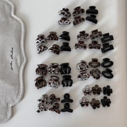Korean Style Leopard Print Hair Claw Flower Bangs Clip Hair Accessories Set Small Clips