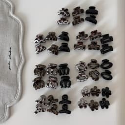 Korean Style Leopard Print Hair Claw Flower Bangs Clip Hair Accessories Set Small Clips