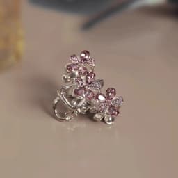 Exquisite Purple Rhinestone Flower Hair Clip High-end Women's Back of Head Half-tie Hair Grip Fashion Korean Hair Accessories