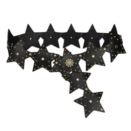 Western cowboy punk wide belt, retro street decoration Y2K Spice Girl five-pointed star patchwork belt, Encore red
