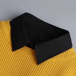 Women's Fashion Cotton Fake Collar Mens Unisex Formal Suit Half Shirt Style Fake Collar Removable Button Girls Detachable Collar