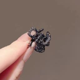 High-end Rhinestone Butterfly Hair Grab Exquisite Cute Mini Hair Claw Bangs Clip Princess Head Top Clip Women's Hair Accessories