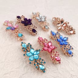 Crystal Floral Hairpin Girl Ladies Hairwear Jewelry For Women Rhinestone Alloy Hair Clip Party Barrettes