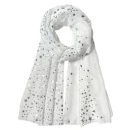 Star Printed Scarf For Women Hot Silver Shining Hijab Elegant Shawl Wedding Bridal Winter Warm Luxury Scarves