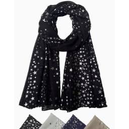 Star Printed Scarf For Women Hot Silver Shining Hijab Elegant Shawl Wedding Bridal Winter Warm Luxury Scarves