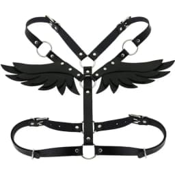 Subculture Wings Waist Chain - Niche Halloween Corset Decoration, Adjustable & Unique Lolita Dark Gothic Lolita Suspenders