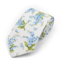 New Men's 7.5cm Tie Cotton Beautiful Elegant Pink Green Flower Leaves Necktie Wedding Party Daily Suit Shirt Accessory Gift