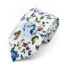 New Men's 7.5cm Tie Cotton Beautiful Elegant Pink Green Flower Leaves Necktie Wedding Party Daily Suit Shirt Accessory Gift