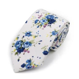 New Men's 7.5cm Tie Cotton Beautiful Elegant Pink Green Flower Leaves Necktie Wedding Party Daily Suit Shirt Accessory Gift