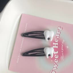 Y2K Tooth Hair Clip Funny Punk Girls Hairpin Cartoon Dental Tooth Clip Hair Accessory Streetwear Harajuku Style Bangs BB Clip