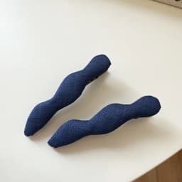 Vintage Korean Hair Clip Navy Blue Polka Dot Fabric Hairpin Handmade No Damage Hair Accessories for Women Hair Clips for Girls