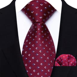 New Design Green Brown Red Necktie Set Polyester Pocket Square Tie Set Classic Polka Dot Tie For Men Daily Wear Shirt Accessor
