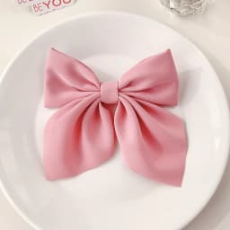 1/2/3/4/5pcs Girls Fashion Colors Short Bow Hair Clips, Soft Classic-Tailed Bow Hairpins, Vintage Metal Hair Clip Silk Headband