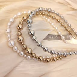 Korean Good Quality Pearl Gold Silver Headband Minimalist and Versatile Hair Bands Women Girls Hair Accessories