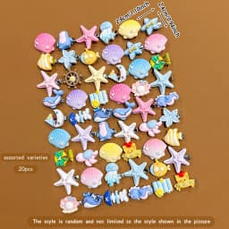 20 random ocean hair clips, cute starfish shell hair clips suitable for daily use
