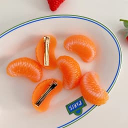 Creative Cute Simulation Orange Hair Clip Fruit Hairpin Spring Clip For Girl Hair Accessories