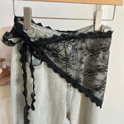 Versatile Triangle Lace Trim Half Skirt For Women Girls Summer Sweet Butt Curtain Stacked Short Skirts Fashion Headscarf