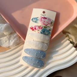6PCS Cute Printing BB Hair Clips Fashion Handmade Crochet Girl Hair Clips Baby Hair Accessories Kids Accessories Headwear Gift