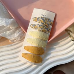 6PCS Cute Printing BB Hair Clips Fashion Handmade Crochet Girl Hair Clips Baby Hair Accessories Kids Accessories Headwear Gift