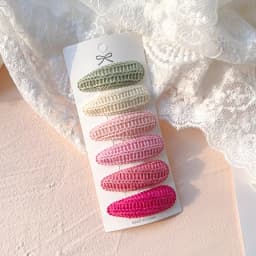 6PCS Cute Printing BB Hair Clips Fashion Handmade Crochet Girl Hair Clips Baby Hair Accessories Kids Accessories Headwear Gift
