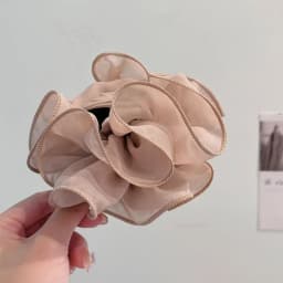 New Large Chiffon Claw Clip Hair Bow Large Size Black Fabric Ribbon Flower Rose Claw Jaw Clamps Clips Accessories for Women