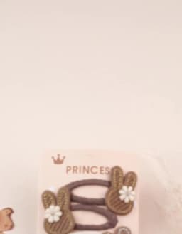 4pcs/set Cute Rabbit Flower Hairclips for Baby Bunny Fabric Hairpins Butterfly Bow Side Broken Bangs Hair Clips Hair Accessories