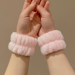2PCS/set Cartoon Wash Face Hair Bands Cuff Waterproof Bands for Washing Face Spa Washband Microfiber Wristbands Wrist Sweatband