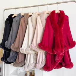 New Winter Thicken Mink Wool Full Trims Faux Fur Cape - Women's Hooded Loose Fleece Cloak Coat Party Dress Wraps Warm