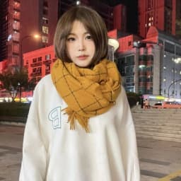 Tassel Plaid Wool Scarf Cashmere Shawl Solid Color Long Shawl Korean Style Scarves Wool Scarves Winter Cashmere Scarves Student