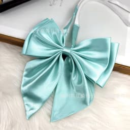 Oversized double-layer bow tie JK free gilded scarf sailor suit bow uniform accessories mint pink