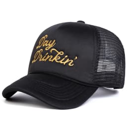 Unisex DAY DRINKIN Letter Embroidery Baseball Net Caps Spring and Summer Outdoor Adjustable Casual Hats Sunscreen Hat Sports Cap