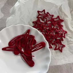 10 Pcs/Lot Red Star Snap Hair Clips for Girls Waterdrop Barrettes Black Hairpin Women Silver BB Kawaii Hair Accessories