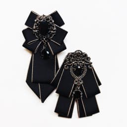 2Pcs Handmade Solid Color Diamond Ties for Men and Women, Shiny and Elaborate, a Must-Have for Parties