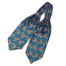 Luxury Mens Vintage Polka Dot Ascot Tie Wedding Formal Cravat Scrunch Self British Gentleman Polyester Paisley Retro Neckties